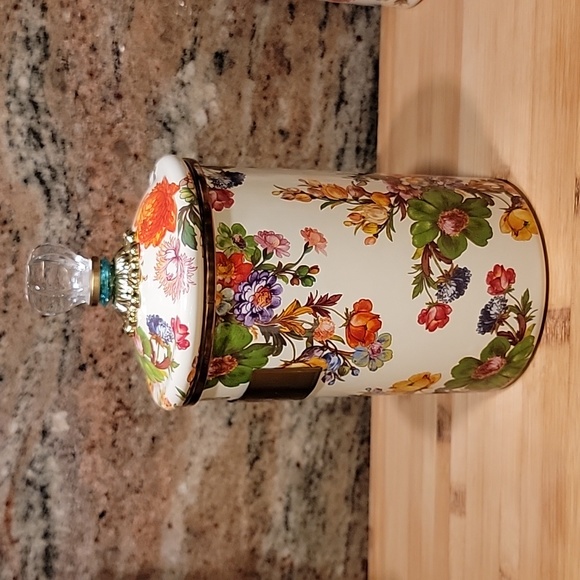 Mackenzie-Childs Flower Market Large Canister in White - Picture 3 of 7